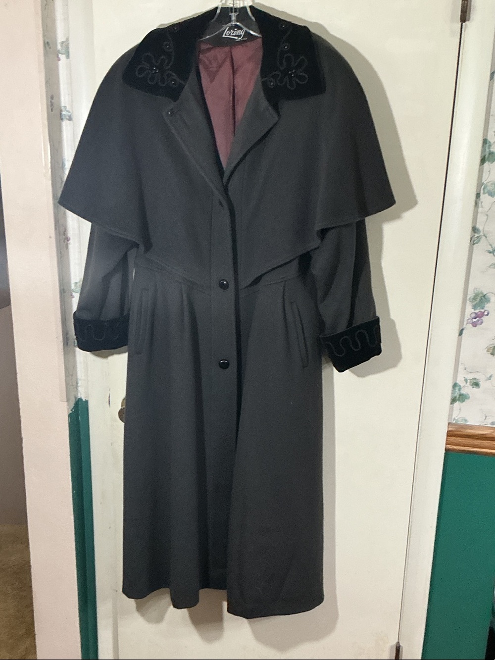 Vintage Loring by Forstmann wool coat with capelet